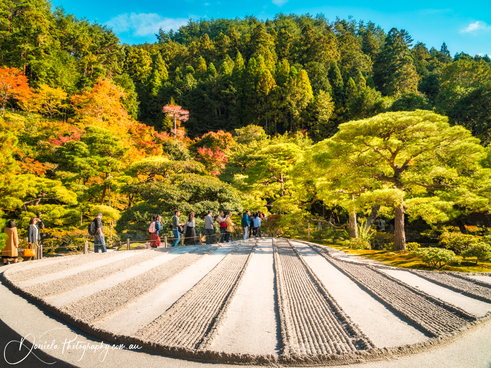 Beautiful Zen Garden Karesansui (dry landscape) at Ginkaku ji Temple